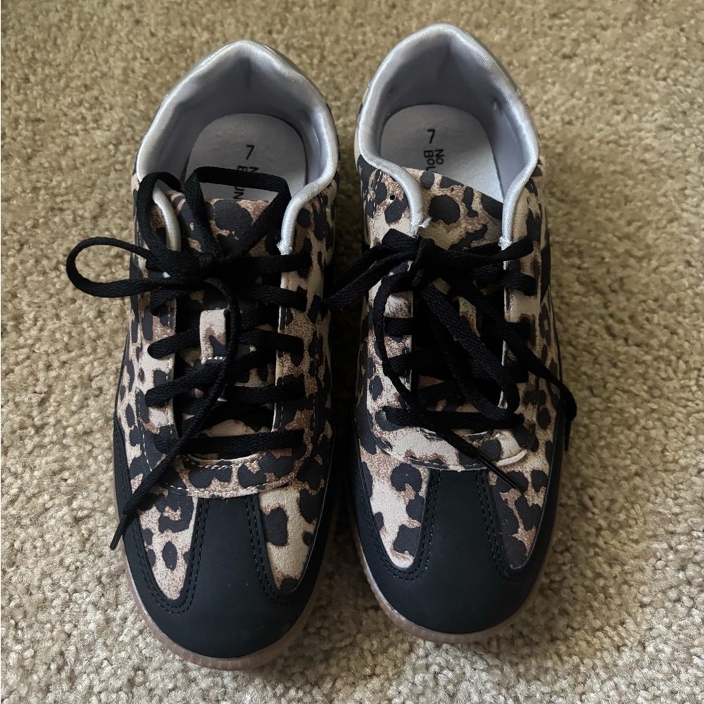 Leopard Print Women’s Shoes with Black Accents